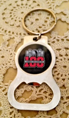 Ohio State University Keyring Bottle Opener 100th Anniv Stadium Silver Metal - Image 1 of 4