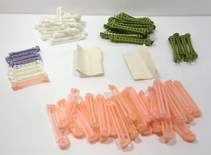 Plastic Swing Arm Perm Rods Various Size Body Lot Of 70 Vintage w/2pk Rod Papers - Picture 1 of 8