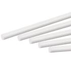 ABS Plastic Rod Round Solid White Bar 6mmx250mm for DIY Model Material, 10pcs