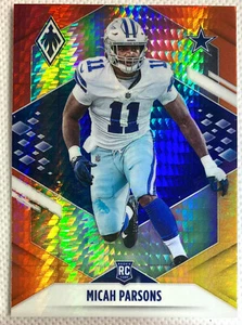2021 Panini Phoenix Micah Parsons Rookie Fire Burst Card RC #146 Dallas Cowboys - Picture 1 of 2