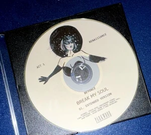 Beyonce Break My Soul Extended Remix Single Promo CD 1 track - Imagen 1 de 1