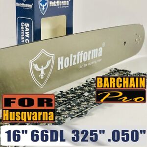 16"Guide Bar & Saw Chain Combo .325" .050" 66DL For Husqvarna 350 440 460 Poulan