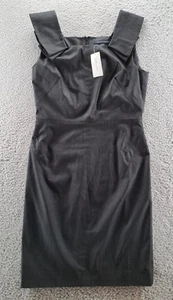 Abito Banana Republic donna 6 grigio matita senza maniche elasticizzato scollo quadrato nuovo con etichetta - Foto 1 di 12