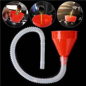 Embudo de aceite de motor de automóvil con manguera larga desmontable para fluido de transmisión de gasolina - Imagen 1 de 13