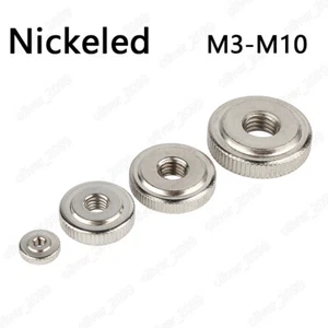 Nickeled Steel Knurled Nuts M3 M4 M5 M6 M8 M10 - Picture 1 of 5