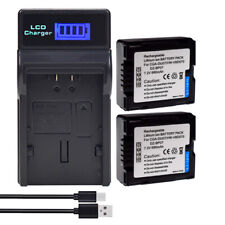 2x CGA-DU07 Battery &USB Charger for Panasonic PV-GS300 PV-GS320 PV-GS400 GS500