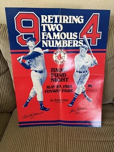 1983 1984 Red Sox Retirement Posters Carl Yastrzemski Ted Willimas & Jimmy Foxx - Picture 1 of 3