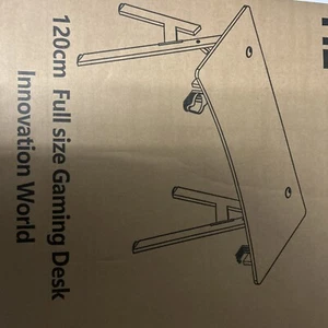 INNOVATION 120cm FULL SIZE GAMING DESK BLACK 77x65.5x8 HL-A12BK - Picture 1 of 3