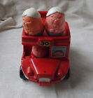 WEEBLES - Vintage Red Bus with 2 Old Lady Figures and a 'Pretend' Driver