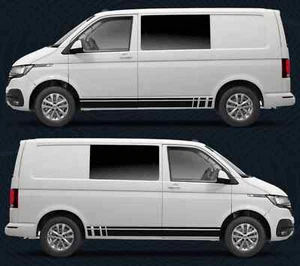 VW Transporter Graphics Side Stripes Decals T3 T4 T5 T6 Camper Both Sides - Picture 1 of 4