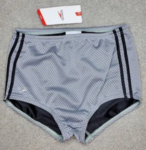 Rare Speedo Men’s Gray Mesh Square Leg Swim Briefs Size 28 NWT HTF! FREE SHIP - Picture 1 of 6