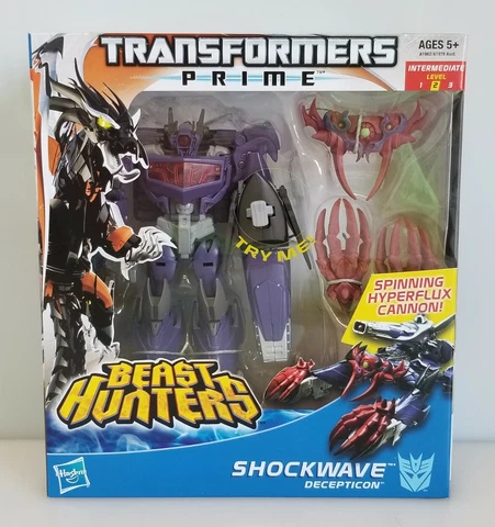 Transformers Prime Beast Hunters SHOCKWAVE Decepticon Voyager Class NEW NIB Cover