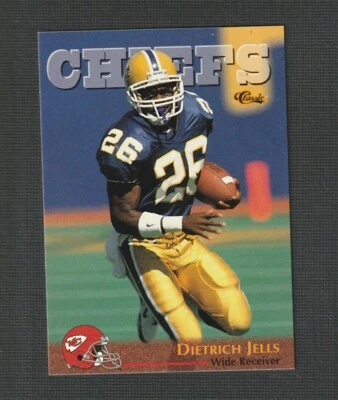 1996 Classic NFL Rookies Dietrich Jells #28 Kansas City Chiefs - Image 1 of 2