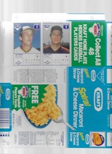 1987 KRAFT HOME PLATE HEROES CAL RIPKEN JR./MIKE SCOTT NEVER USED BOX PANEL