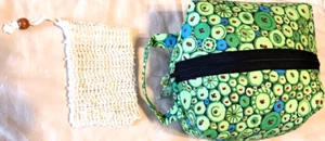 Handmade Storage Travel Luggage Accessory Lot Makeup Geometric Bead Mesh Zipper - Picture 1 of 8