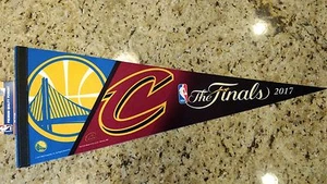 CLEVELAND CAVALIERS GOLDEN STATE WARRIORS DUELING FINALS PENNANT 12"X30" BANNER  - Picture 1 of 1