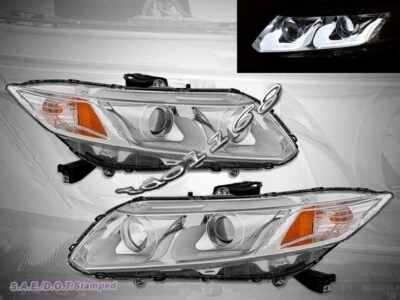 Faros LED cromados estilo U para Honda Civic 2012-2015 cupé sedán proyector Foto 1 de 4