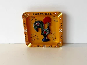 Portugal Hand Painted Resin Rooster Ashtray / Matchholder - Picture 1 of 7