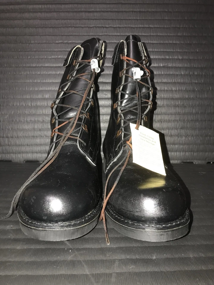 Addison Shoes Co. Vintage 78 Botas de Combate de Cuero Negro para Hombres 10 Hechas en EE. UU. Foto 1 de 4