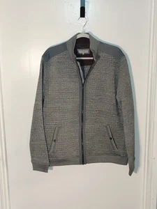 Ted Baker London- Mens Size 7 (3XL) Gray Whooty Fleece Jacket Full Zip EUC - Picture 1 of 13