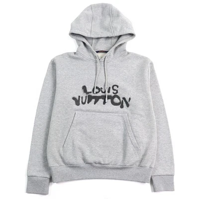 Pullover gris de hombre trabajador neón estampado logotipo Parker de Louis Vuitton XS HLY68W Foto 1 de 4