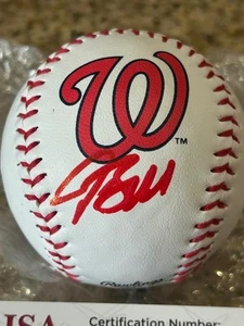 JOSH BELL WASHINGTON NATIONALS LOGO RARE SIGNED MLB BASEBALL JSA COA - Picture 1 of 3