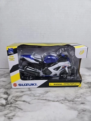 New-Ray Toys - 2008 铃木 GSX-R1000 蓝色压铸摩托车 1: 12 — 第 1/4 张图片