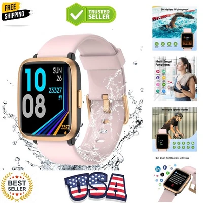 Relógio rastreador fitness com monitor de frequência cardíaca, rastreador de atividade com pedomete... - Imagem 1 de 4