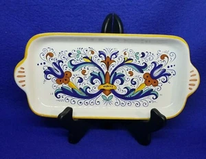 Nova Deruta Ceramica 5” X 11” Rectangular Serving Tray - Made In Italy New - Picture 1 of 5