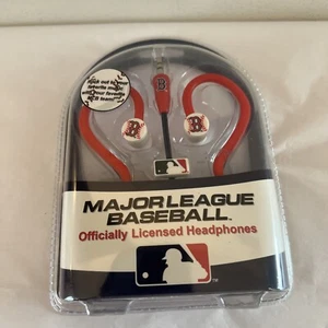 MLB Officially Licensed Boston Red Sox Headphones Earphones - NEW!! - Picture 1 of 3