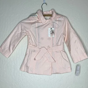 JESSICA SIMPSON Light Pink Hooded Rain Trench COAT JACKET GIRL SIZE 4 NWTs - Picture 1 of 8