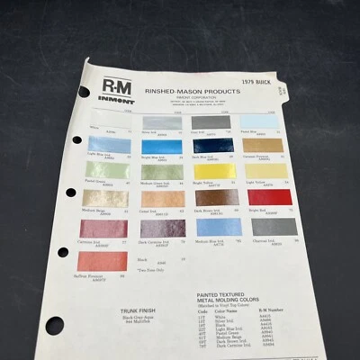 Buick Electra Century 1979 Lesabre Riviera Regal Skyhawk vagones virutas de pintura R-M Foto 1 de 4