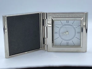 Reloj de Viaje Plegable Caja Metal Números Romanos - Imagen 1 de 11