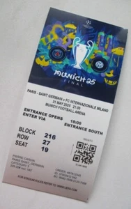 2025 Finale Champions League Paris St. Germain - Inter Mailand / Ticket / Foto - Bild 1 von 1