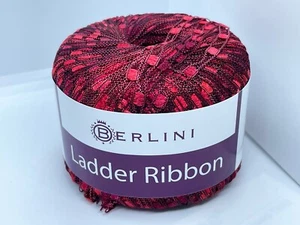 Berlini Ladder Ribbon Yarn #42 Bright Rose 50gr 142yds Reds - Bild 1 von 6