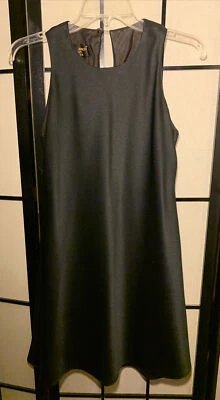 复古二手 1990 年代 DONNA RICCO 黑色 A 字鸡尾酒连衣裙,尺寸 4P — 第 1/4 张图片