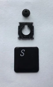 Replacement Single Key for Dell Vostro 1310 1320 1510 2510 clip + cap + rubber - Picture 1 of 2