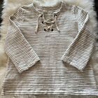 Madewell striped lace up top size small