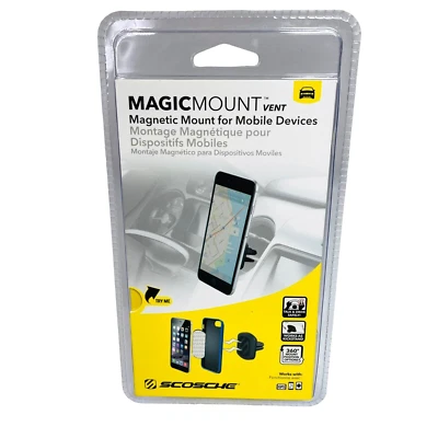 NEW Scosche MagicMount Cell Phone Holder Magnetic Vent Mount for iPhone Android - Image 1 of 4