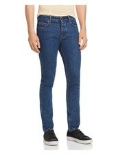 IRO Mens Blue Flat Front, Tapered, Slim Fit Denim Jeans 29