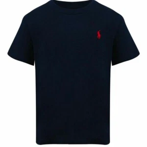 Ralph Lauren Polo Boys T shirt top Crew S/S Age 1.5 - 2 Dark Blue New Genuine - Picture 1 of 2