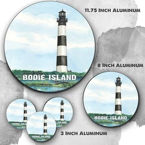 Bodie Island Lighthouse Reproduction Aluminum Circle Sign - Bild 1 von 4