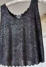 PILOT Women's Black and Silver (Sparkly)  Sleeveless Top SIZE Small-Medium NWT