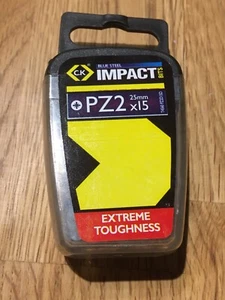 CK Blue Steal Impact Bits T4560 PZ2D15 25mm Box Of 15 - Picture 1 of 3