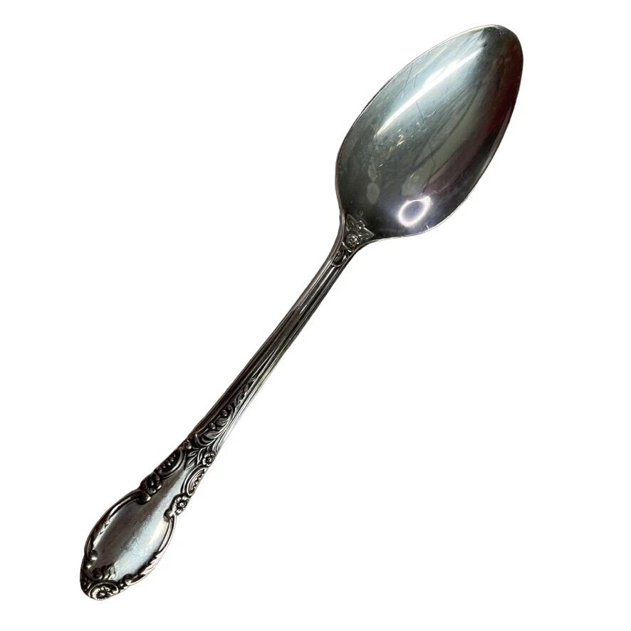 Colher Demitasse Oneida 1881 Rogers Tudor Enchantment Bounty banhada a prata u 1929 - Imagem 1 de 1