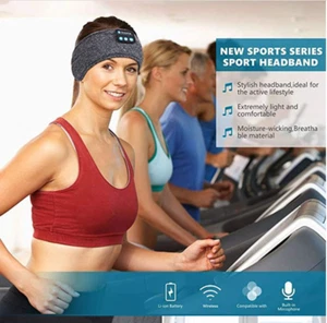 Sleep Podcast Headphones Running Bluetooth Wireless Sports Music Earphones - Picture 1 of 7