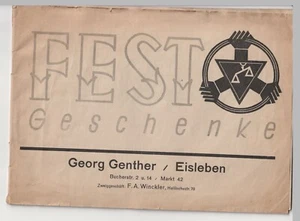 Eisleben G. Genther Katalog Festgeschenke Hauswirtschaft Spielwaren Werkzeuge .. - Picture 1 of 6