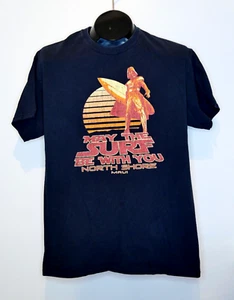 Coastal Classics Men Size M Blue Darth Vader Surf Be With You T Shirt Nerd - Picture 1 of 6