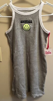 Vestido sin mangas Justice Girls cuello alto nuevo con etiquetas talla pequeña 7/8 Foto 1 de 4