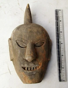 SPOOKY OLD Yao Mien Hill Stamm Teak Schamane Exorzismus Maske - Bild 1 von 2